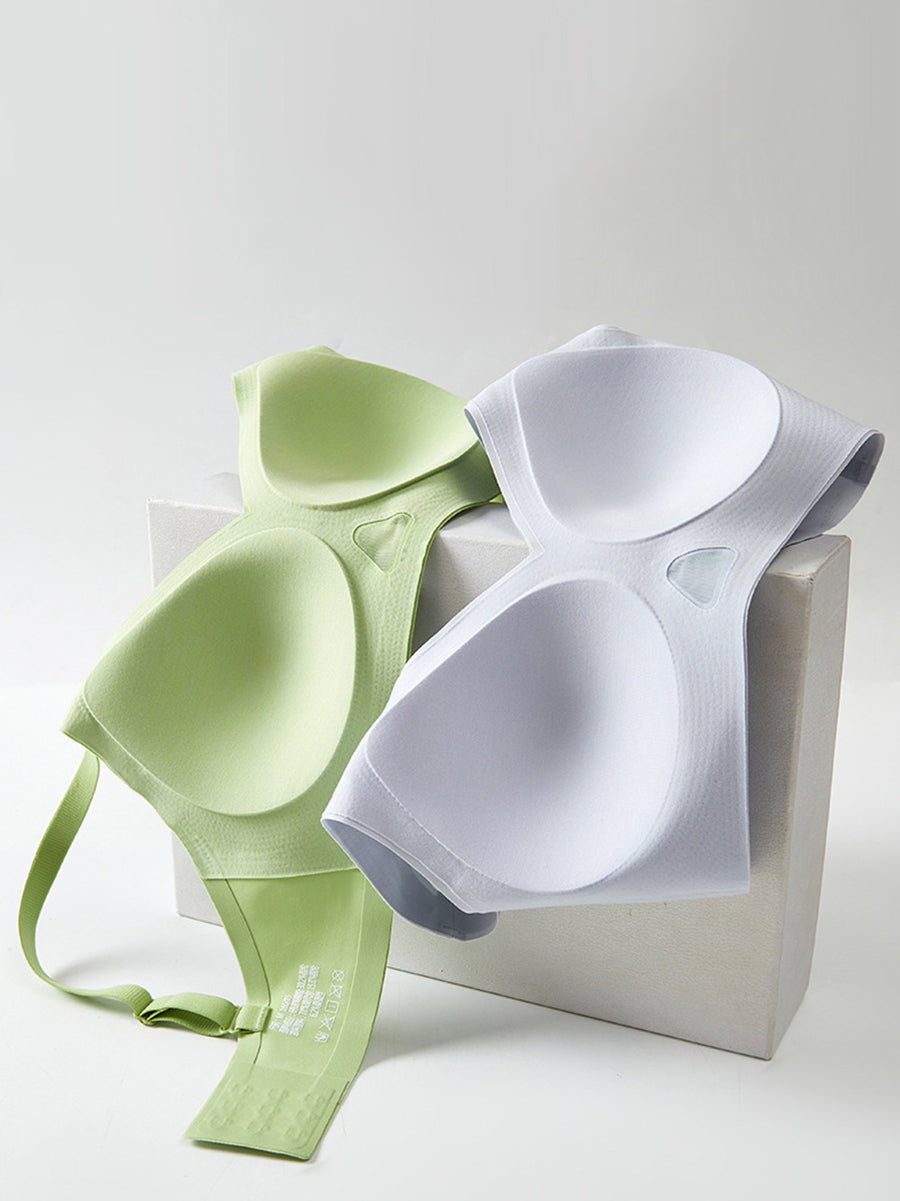 Soutien-gorge en satin de couleur fixe Pure Artsy pour femme