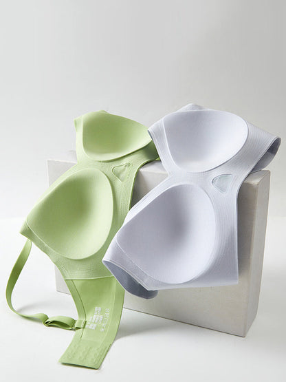 Soutien-gorge en satin de couleur fixe Pure Artsy pour femme