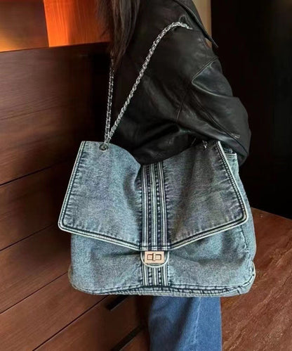 Sac à bandoulière en denim bleu clair de grande capacité 2024 GG078