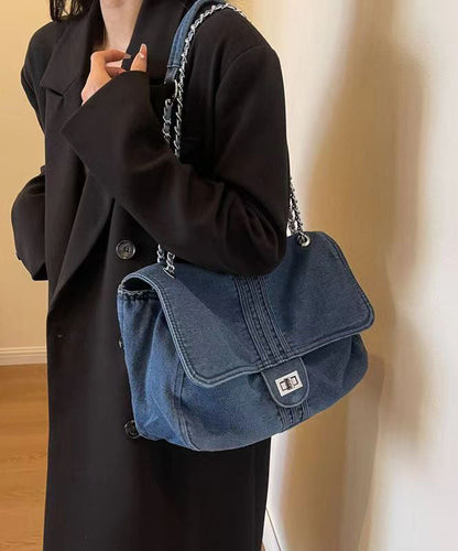 Sac à bandoulière en denim bleu clair de grande capacité 2024 GG078