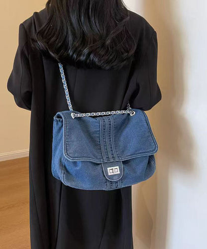 Sac à bandoulière en denim bleu clair de grande capacité 2024 GG078