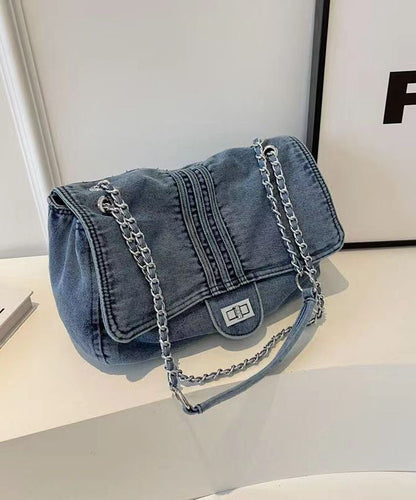 Sac à bandoulière en denim bleu clair de grande capacité 2024 GG078