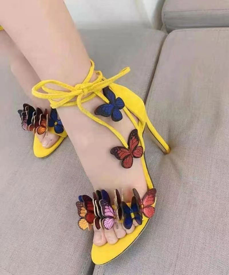 2024 Neue Sommer-Sandalen mit Schmetterlings-Stiletto-Absatz DD1034