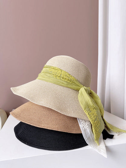 Chapeau d'été à imprimé jacquard artistique pour femme FD030