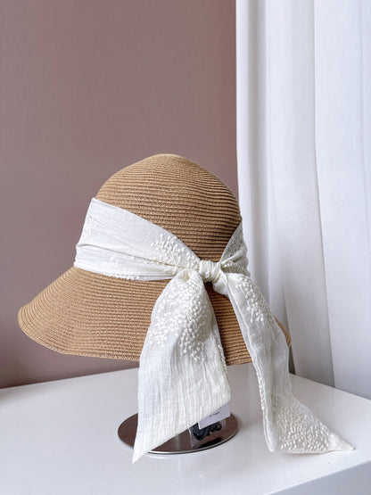 Chapeau d'été à imprimé jacquard artistique pour femme FD030