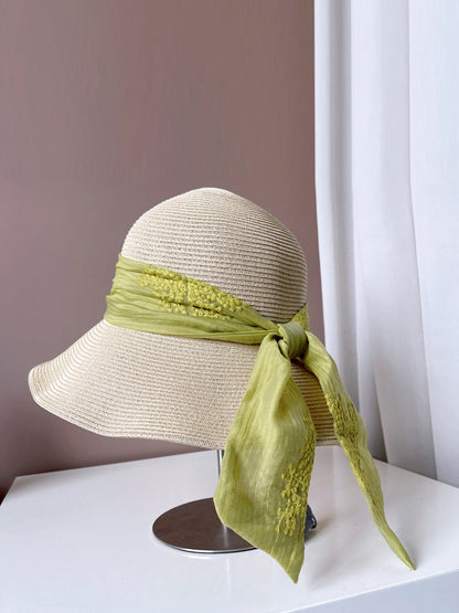 Chapeau d'été à imprimé jacquard artistique pour femme FD030