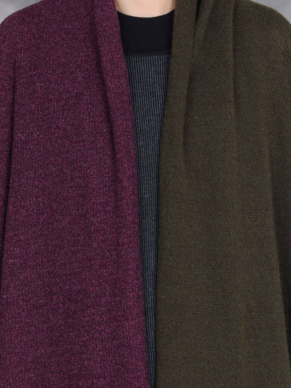 Manteau cardigan à col en V irrégulier et à blocs de couleurs pour femmes, automne, BA1057 