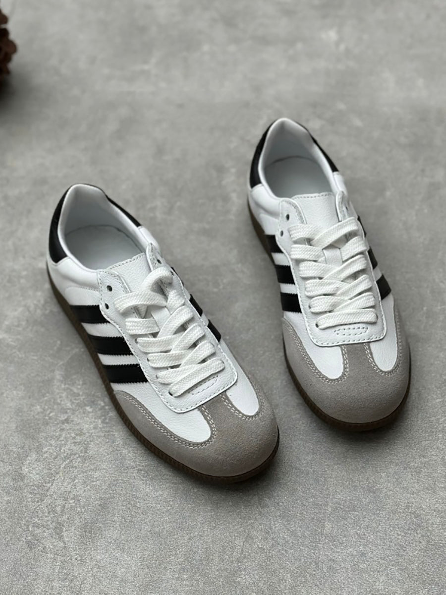 Women Casual Three Stripes Colorblock Shoes QN006