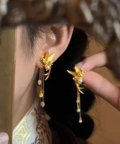 2025 Drop Pearl Silver New Gold Overgild Goose Sterling Tassel