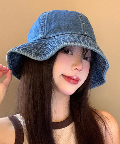 Blue New Japanese Style Hat Bucket 2025 Denim