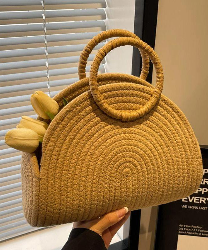 Khaki Vielseitige Neue Gewebte Tragetasche Handtasche 2025 Stroh