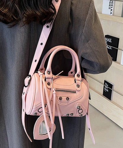Sac fourre-tout beige neuf 2025, design original en similicuir, bandoulière