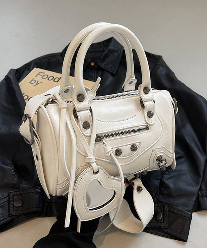 Sac fourre-tout beige neuf 2025, design original en similicuir, bandoulière