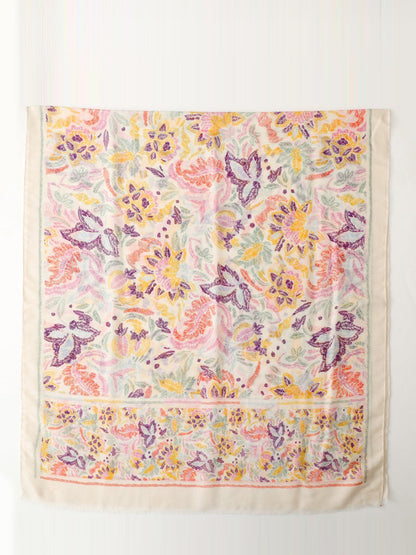 Écharpe colorée Artsy Plant Châle pour femme