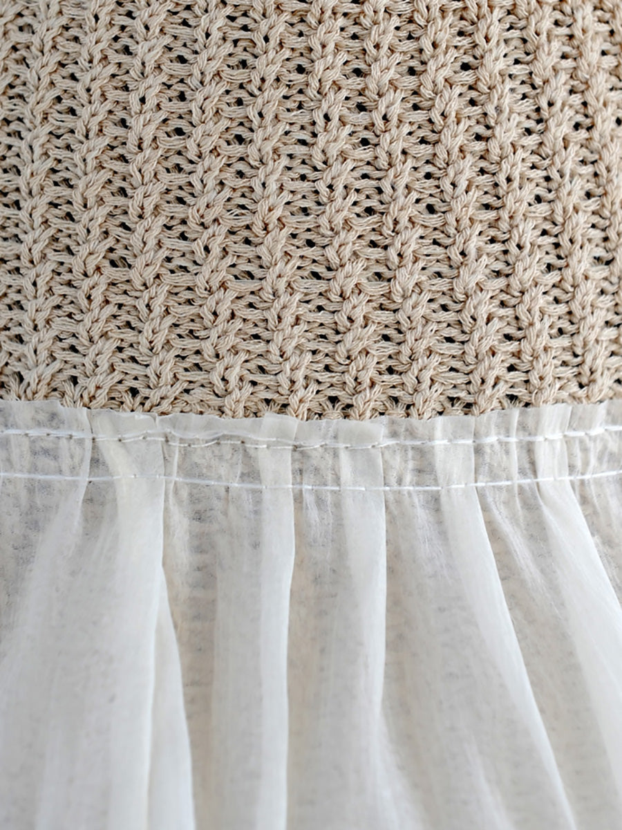 Sonnenfester Hut mit Blumenspitze und ethnischer Stickerei für Damen