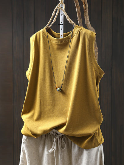 Shirt Damen 100% Baumwolle Reine O-Ausschnitt Farbe Sommer Casual 