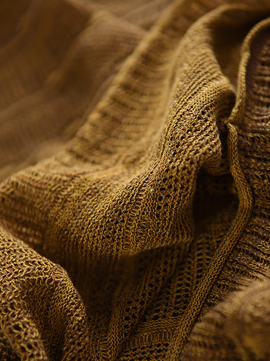 Sommer O-Ausschnitt Streifen Shirt Gestrickt Casual Damen