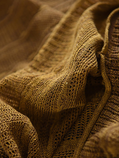 Sommer O-Ausschnitt Streifen Shirt Gestrickt Casual Damen