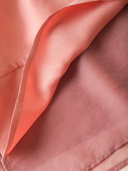 Farbe Pure Sommer O-Ausschnitt gespleißt Frauen Shirt Artsy 