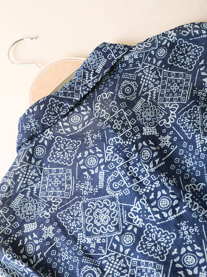 Hemd Druck Frauen Kragen Sommer Turn-down Artsy 100% Ramie