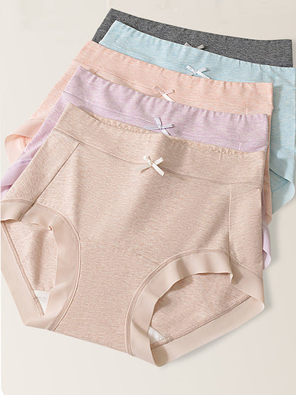 High Pieces Color Women Underwear Cotton Pure 5 Waist