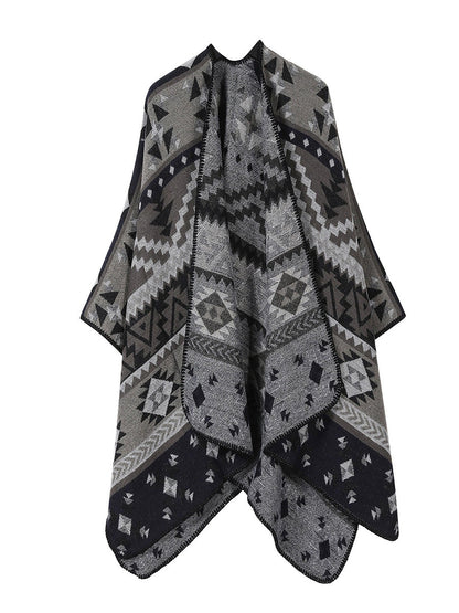 Warm Vintage Travel Geometric Women Shawl