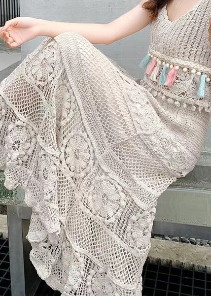 Hohl Lose Röcke Taille Aus Apricot Sommer Elastische 