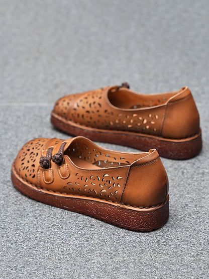 Hollow Women Out Shoes Low Heel Summer Ethnic