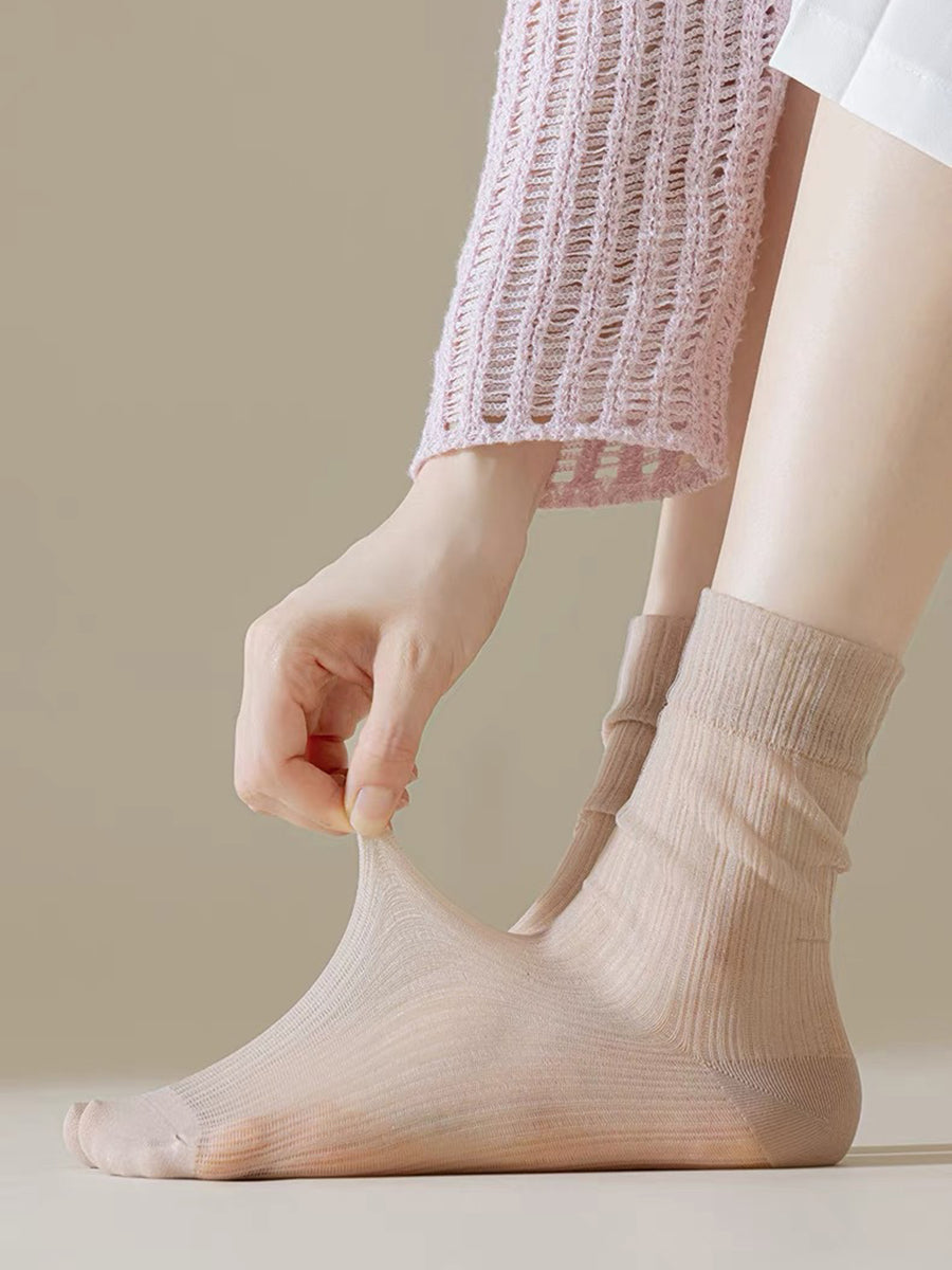 7 Paar Damen Sommersocken, einfarbig, dünn II1016