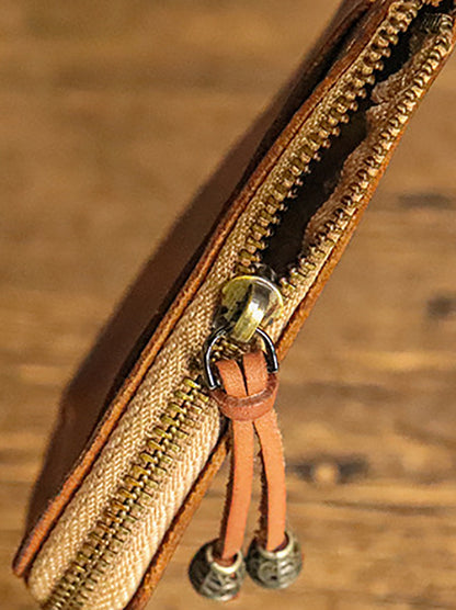 Leather Genuine Square Coin Women Purse Casual