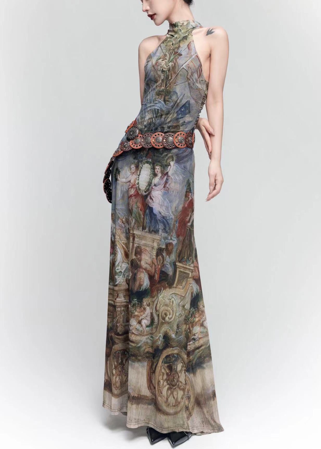 Original Schulter Foto Lange Farbe Französisch Kalt Kleid Design Tüll 