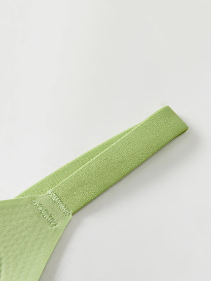 Soutien-gorge en satin de couleur fixe Pure Artsy pour femme