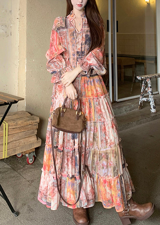 Kleid Braun Und Rüschen Wildleder Faux Elegante Weste Zwei-Stück 