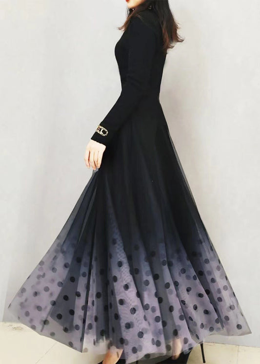 Color High Large Waist Hem Skirts French Exra Gradient Tulle