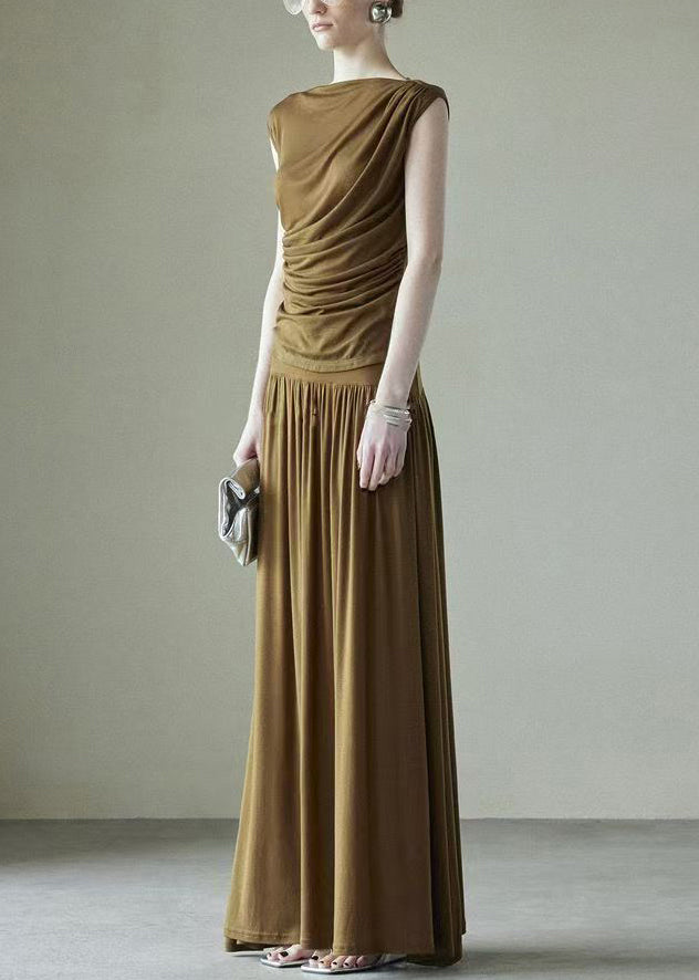 Stücke Wrinkled Brown Set Original Baumwolle Zwei Design Einfache 