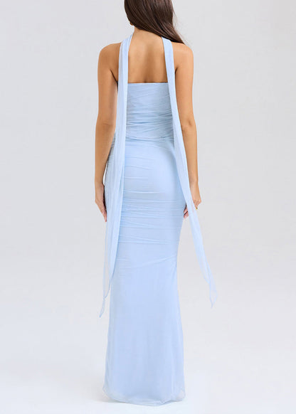 Set Tulle Two Pieces And Skirts Slim Blue Tops Fit Strapless