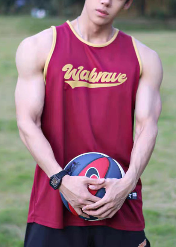 Débardeur ample à col rond en coton abricot avec lettres pour l'été