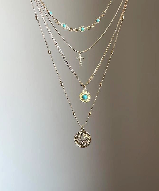 Sterling Layered Out Hollow Turquoise Overgild Silver Gold Art