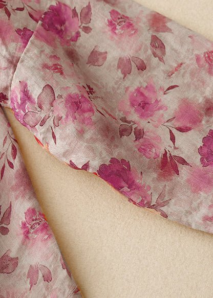 Hemden Art Leinen Frühling Grün Knopf Chinesischen Druck