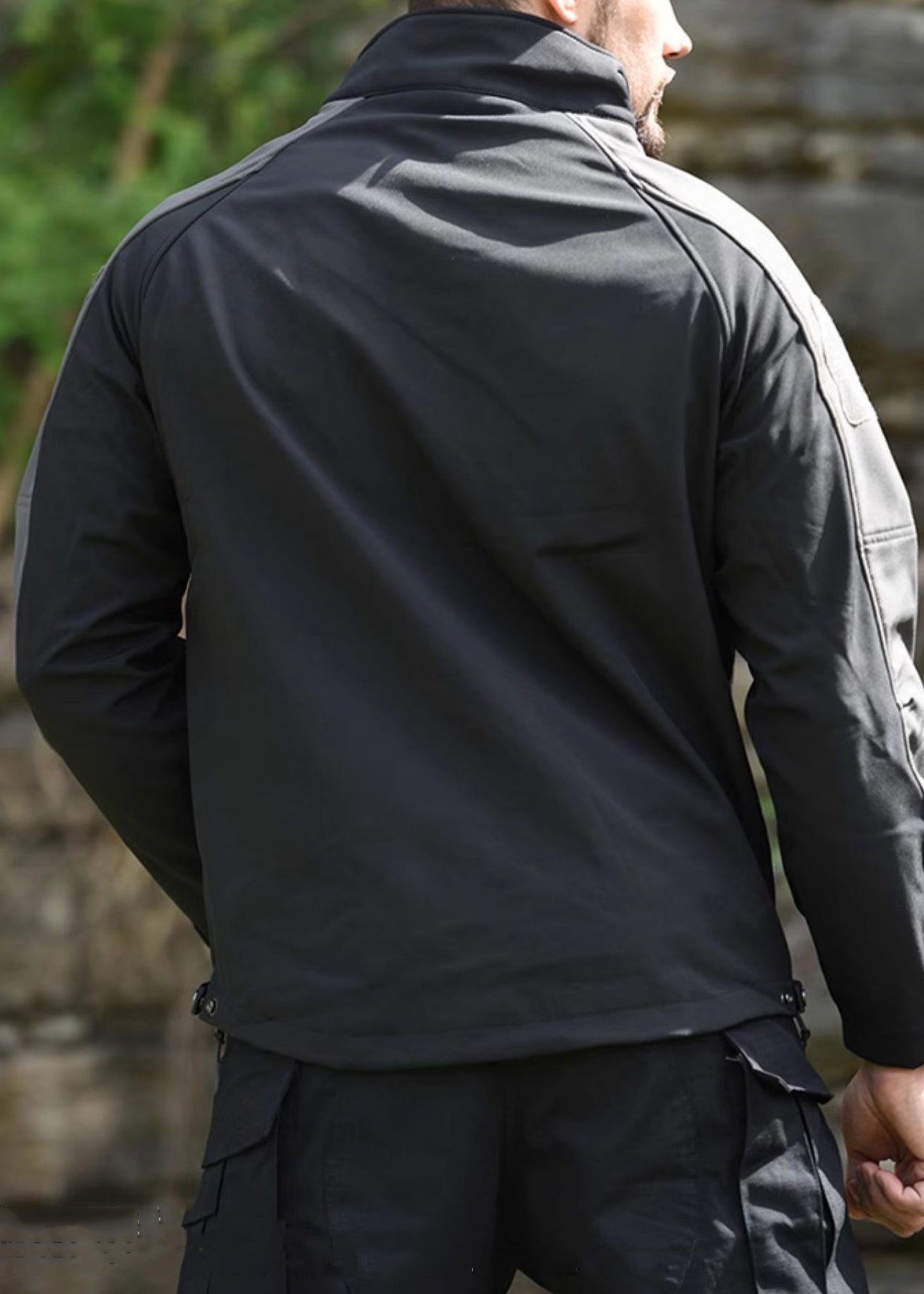 Manteau polaire kaki printemps pour homme, fermeture éclair, poches patchwork chaudes