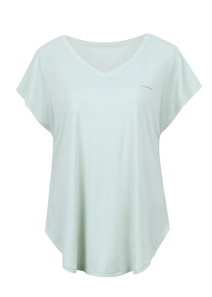 Leichtes Patchwork Tank Yoga Tops Art Ärmel Grün Kurz