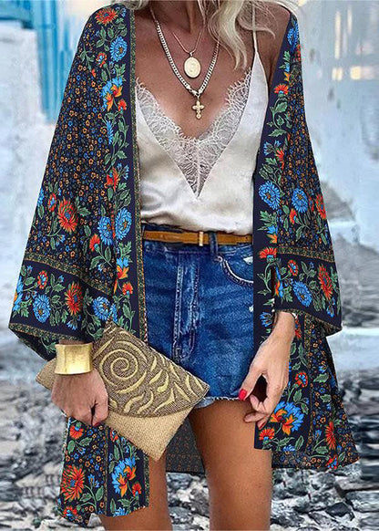 Baumwollkunst Übergroßer Druck Sommer 50+ Strand UPF Cardigans