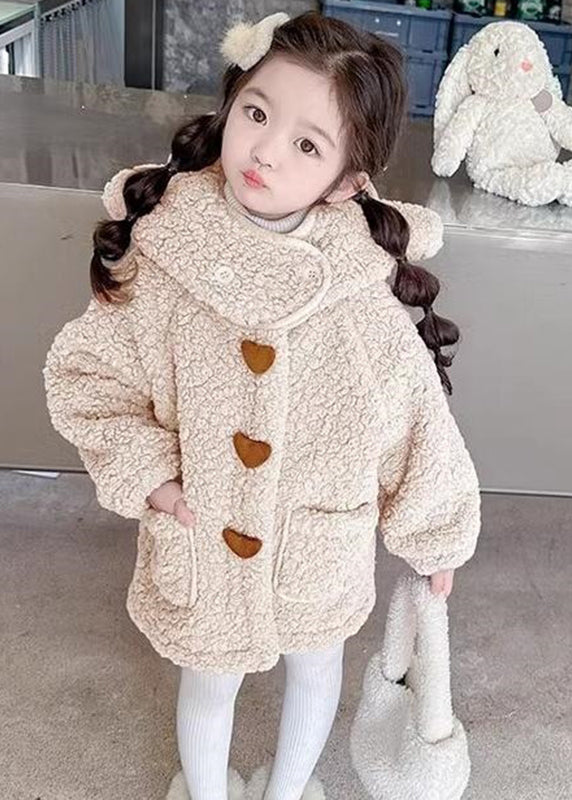 Manteau long à capuche en fausse fourrure pour fille avec poches en patchwork violet Art WL033