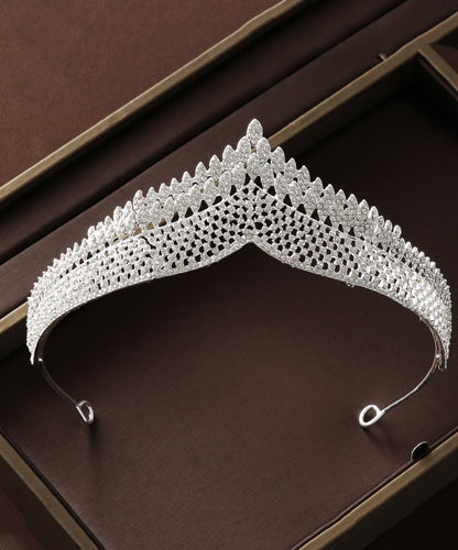 Couronne baroque classique élégante pour mariage, accessoire pour cheveux de fille IU032