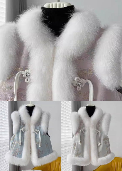 Schöne Apricot Taschen Patchwork Baumwolle gefüllt Weste Winter RZ031