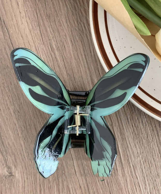 Beautiful Light Green Alloy Butterfly Hairpin QD026