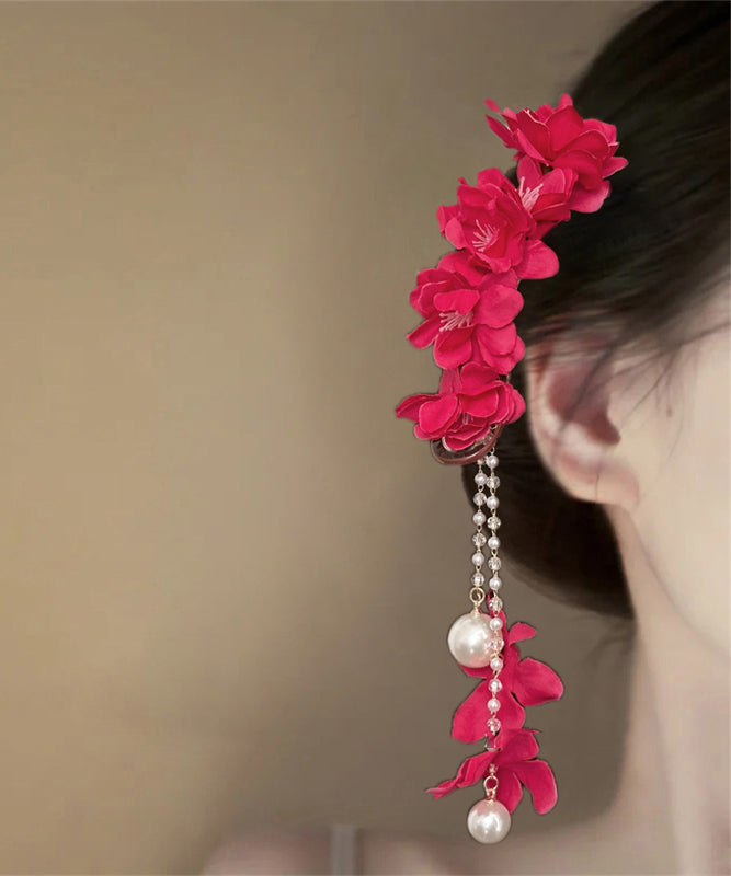 Blumenperle Schöne Quaste Haarnadel Legierung Lila Perlen