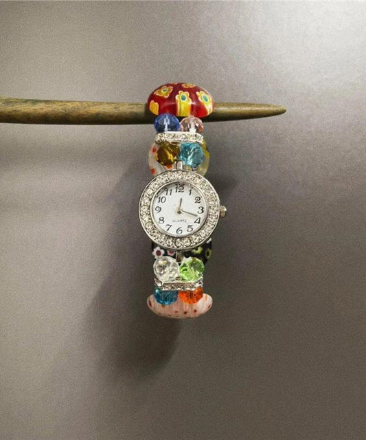 Quartz Zircon Overgild Movement Rainbow Beautiful Watches