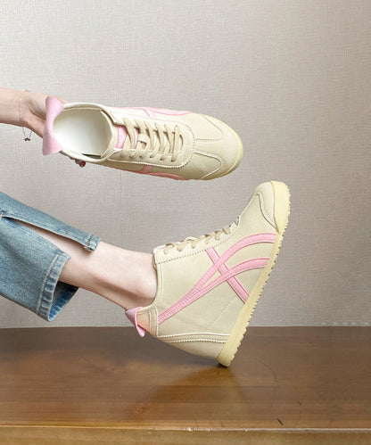 Chaussures à talons compensés hauts en similicuir rose