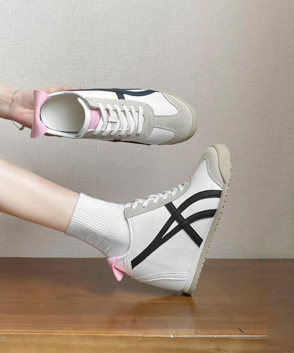 Chaussures à talons compensés hauts en similicuir rose